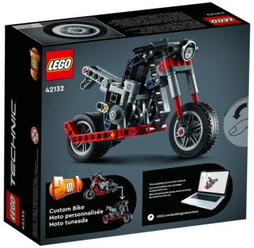 Preview: Box Rückseite: LEGO Technic 42132 Chopper