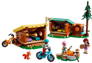 Inhalt: LEGO Friends 42624 Gemütliche Hütten im Abenteuercamp