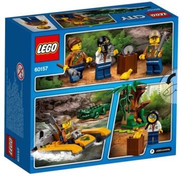 Box Rückansicht: LEGO City 60157 Dschungel-Starter-Set