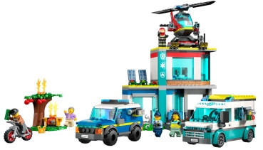 Inhalt: LEGO City 60371 Hauptquartier der Rettungsfahrzeuge
