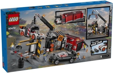 Preview: Box Rückseite: LEGO City 60472 Schrottplatz mit Autos