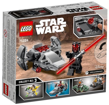 Preview: Box Rückseite: LEGO Star Wars 75224 Sith Infiltrator Microfighter