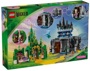 Box Rückseite: LEGO Wicked 75689 Emerald City & Kiamo Ko Castle