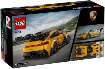 Box Rückseite: LEGO Speed Champions 77239 Porsche 911 GT3 RS Supersportwagen
