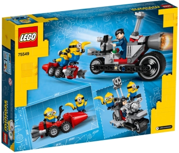Preview: Box Rückansicht: LEGO Minions 75549 Unaufhaltsame Motorrad-Jagd