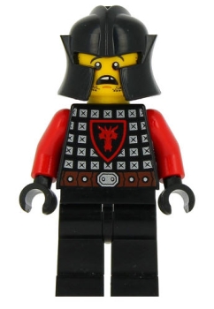 Preview: LEGO Castle Minifiguren CAS528 Drachenritter (mit Zahnlücke und Kampfhelm)