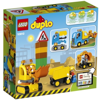 Preview: LEGO DUPLO 10812 Bagger & Lastwagen, Box Rückansicht