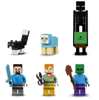 Preview: LEGO Minecraft 21134 Unterschlupf im Wasserfall, Minifiguren