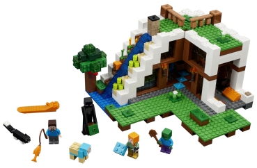 Preview: LEGO Minecraft 21134 Unterschlupf im Wasserfall, Inhalt