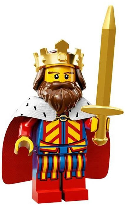 3 Lego Ritter 1 König mit Krone 
