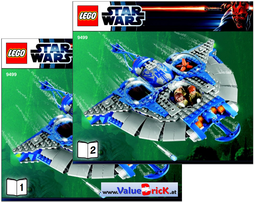 Lego Star Wars Aufbauanleitung zum auswählen 