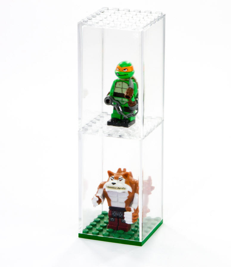4er Pack FaBiOX Sammelvitrine,Schaukästen Lego® Figuren Setzkasten 6x6 für z.b 