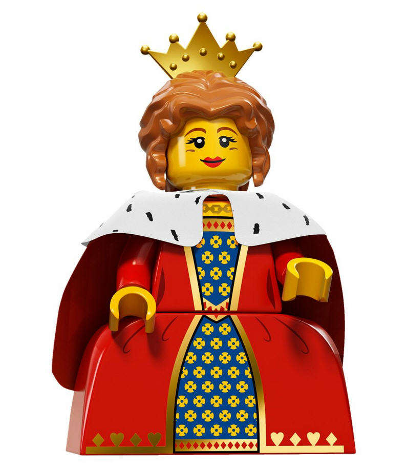 Königin mit Zepter Lego Ritter 1 Prinzessin 2 Gesichter 