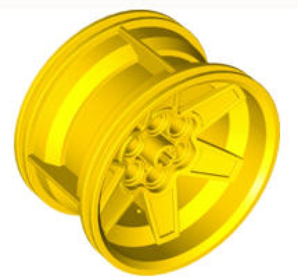 LEGO Räder und Reifen 15038 Felge 56 x 34mm (Achsloch), gelb