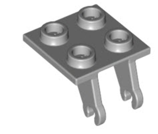 LEGO Luftfahrt 2415 Radhalter 2x2, hellgrau