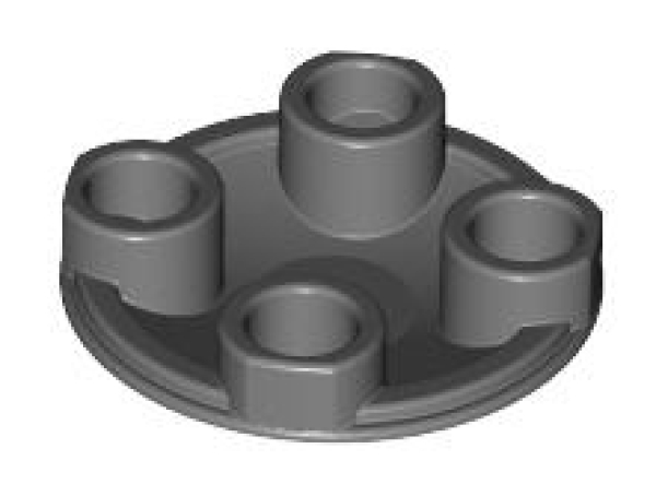 LEGO Platten 2654 Gleitschuh 2x2, dunkelgrau