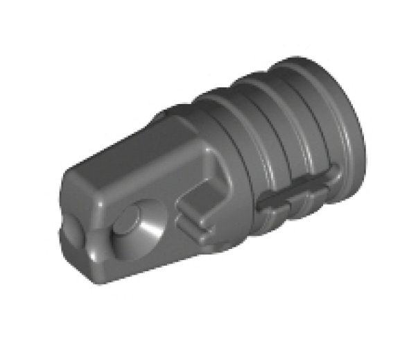 LEGO Gelenke 30552 Scharnier 1x2 mit Achsloch (1 Finger, rastend), dunkelgrau