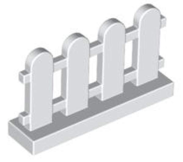 LEGO Zaun 33303 Zaun 1x4x2, weiß
