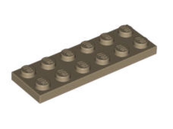 LEGO Platten 3795 Platte 2x6, dunkelbeige
