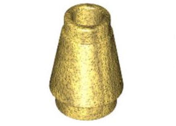 LEGO Schrägsteine 4589 Kegel 1x1 mit Noppe, perlgold