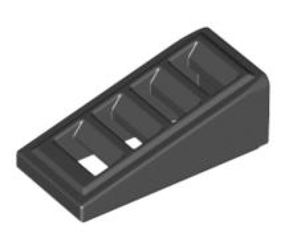 LEGO Schrägsteine 61409 Dachstein 2x1x2/3 mit Gitter, schwarz
