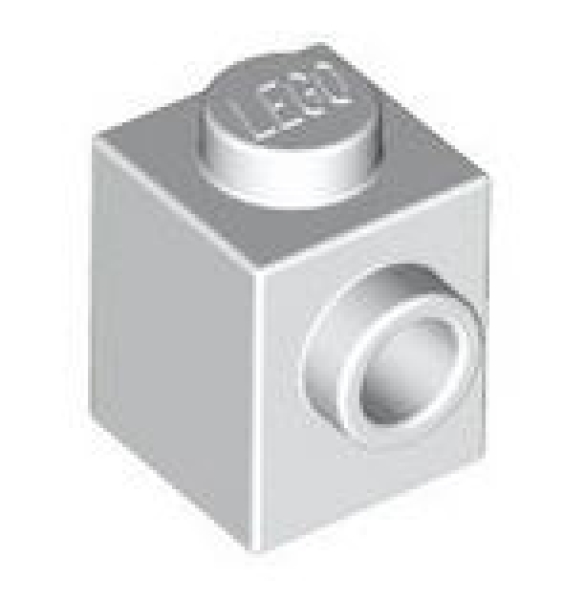 LEGO Sondersteine 87087 Stein 1x1 mit Noppe an einer Seite, weiß