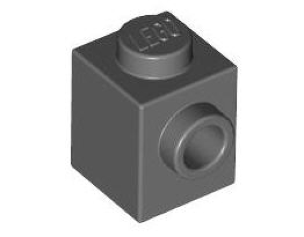 LEGO Sondersteine 87087 Stein 1x1 mit Noppe an einer Seite, dunkelgrau