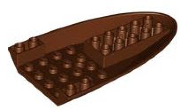 LEGO Luftfahrt 87611 Rumpfboden 6x10 mit 3 Löchern, rotbraun