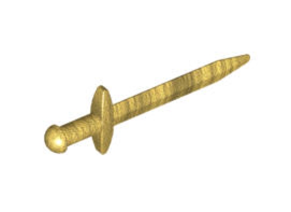 LEGO Waffen 98370 Langschwert, perlgold
