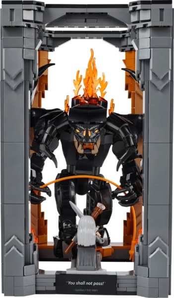Inhalt: LEGO Icons 10367 Der Herr der Ringe: Balrog Bücherstütze