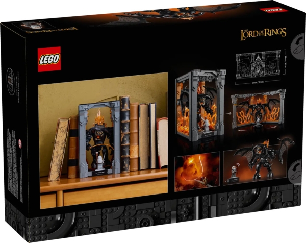 Box Rückseite: LEGO Icons 10367 Der Herr der Ringe: Balrog Bücherstütze