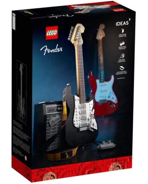 Box Rückansicht: LEGO Ideas 21329 Fender Stratocaster