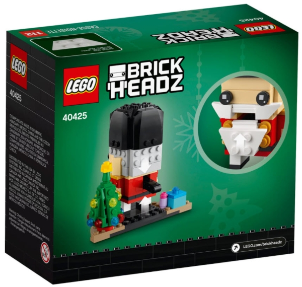 Box Rückansicht: LEGO Brickheadz 40425 Nussknacker