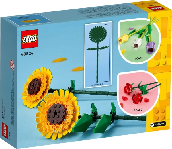 Box Rückseite: LEGO 40524 Sonnenblumen