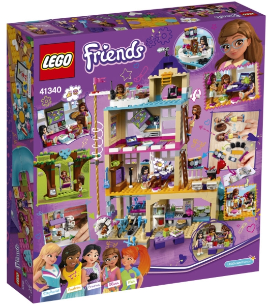Box Rückansicht: LEGO Friends 41340 Freundschaftshaus