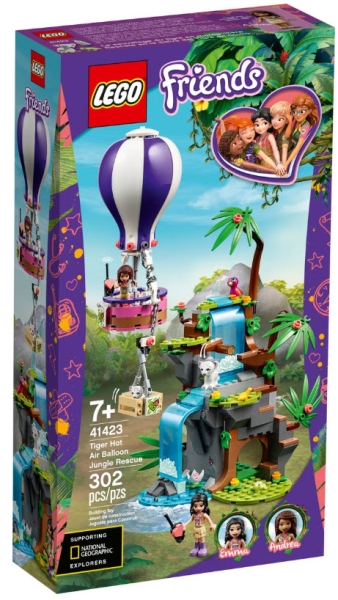 Verpackung: LEGO Friends 41423 Tiger-Rettung mit Heißluftballon