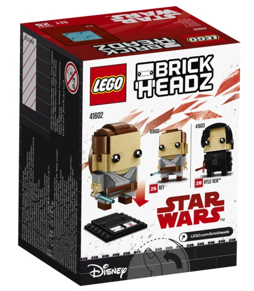 Box Rückansicht: LEGO Brickheadz 41602 Rey