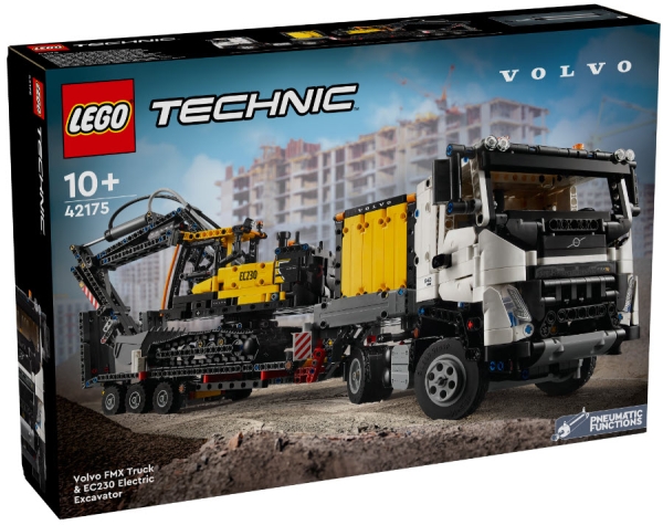 Verpackung: LEGO Technic 42175 Volvo FMX LKW mit EC230 Electric Raupenbagger