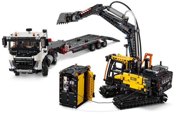 Detail 1: LEGO Technic 42175 Volvo FMX LKW mit EC230 Electric Raupenbagger