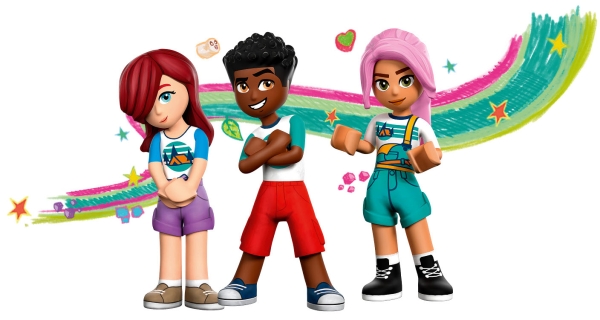 Minifiguren: LEGO Friends 42624 Gemütliche Hütten im Abenteuercamp
