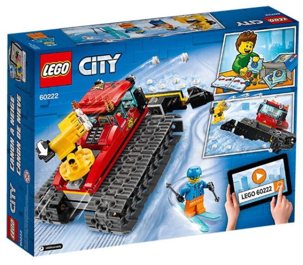 Box Rückseite: LEGO City 60222 Pistenraupe