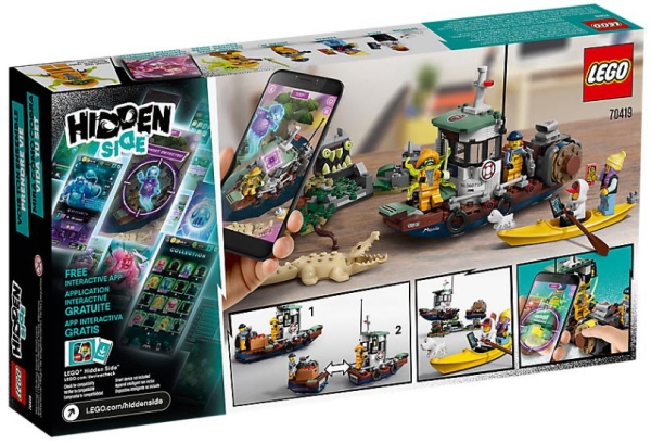 Box Rückansicht: LEGO Hidden Side 70419 Gekenterter Garnelenkutter