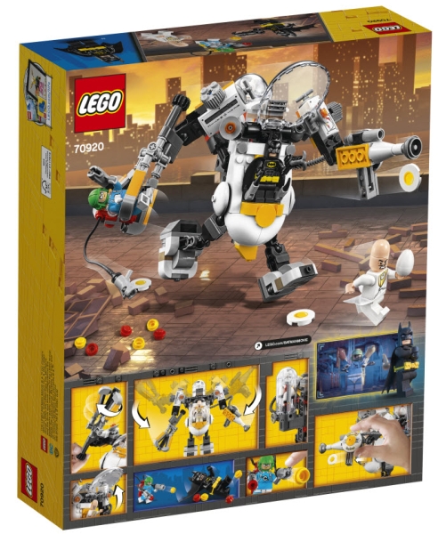 Box Rückansicht: The LEGO Batman Movie 70920 Egghead bei der Roboter-Essenschlacht
