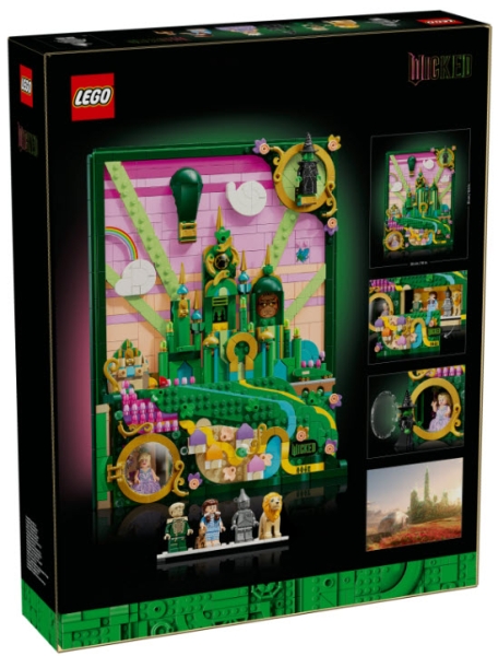 Box Rückseite: LEGO Wicked 75685 Emerald City Wandkunst