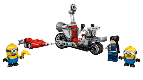 Inhalt: LEGO Minions 75549 Unaufhaltsame Motorrad-Jagd