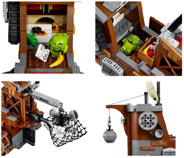 LEGO Angry Birds 75825 Piggy Pirate Ship, Detailansichten